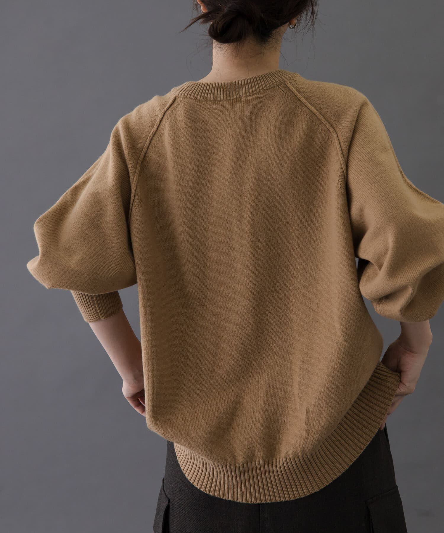 URBAN RESEARCH DOORS「FORK&SPOON　ラグランニットプルオーバー」|ニット・セーター|ベージュ