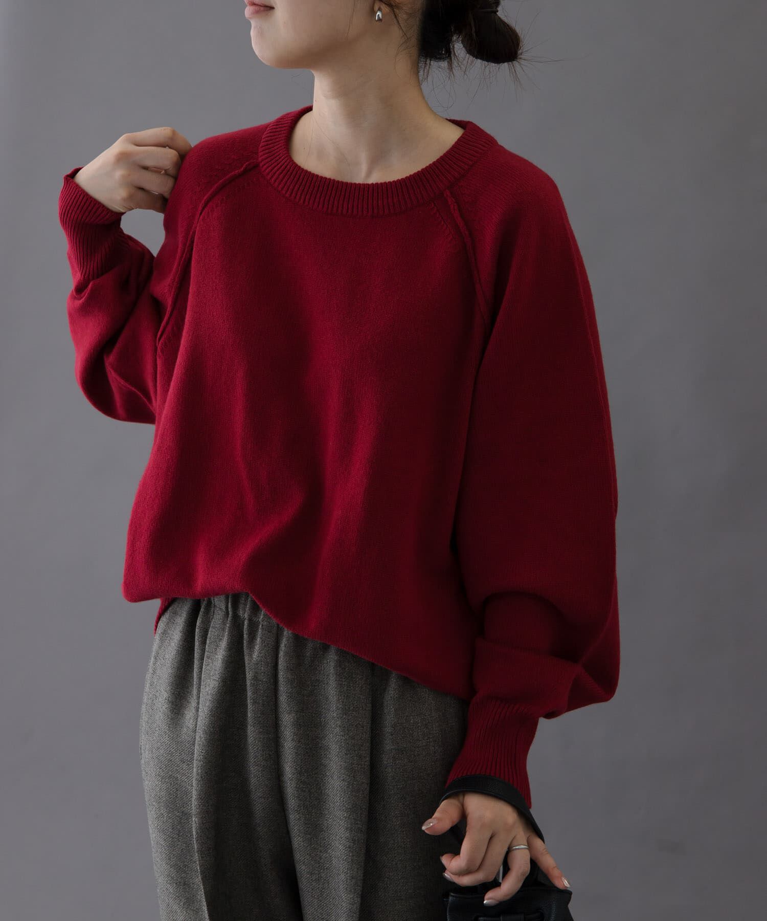 URBAN RESEARCH DOORS「FORK&SPOON　ラグランニットプルオーバー」|ニット・セーター|