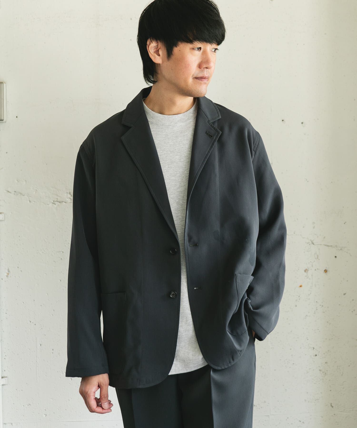 URBAN RESEARCH DOORS「ダブルクロス 2B イージージャケット」|その他|ダークグレー