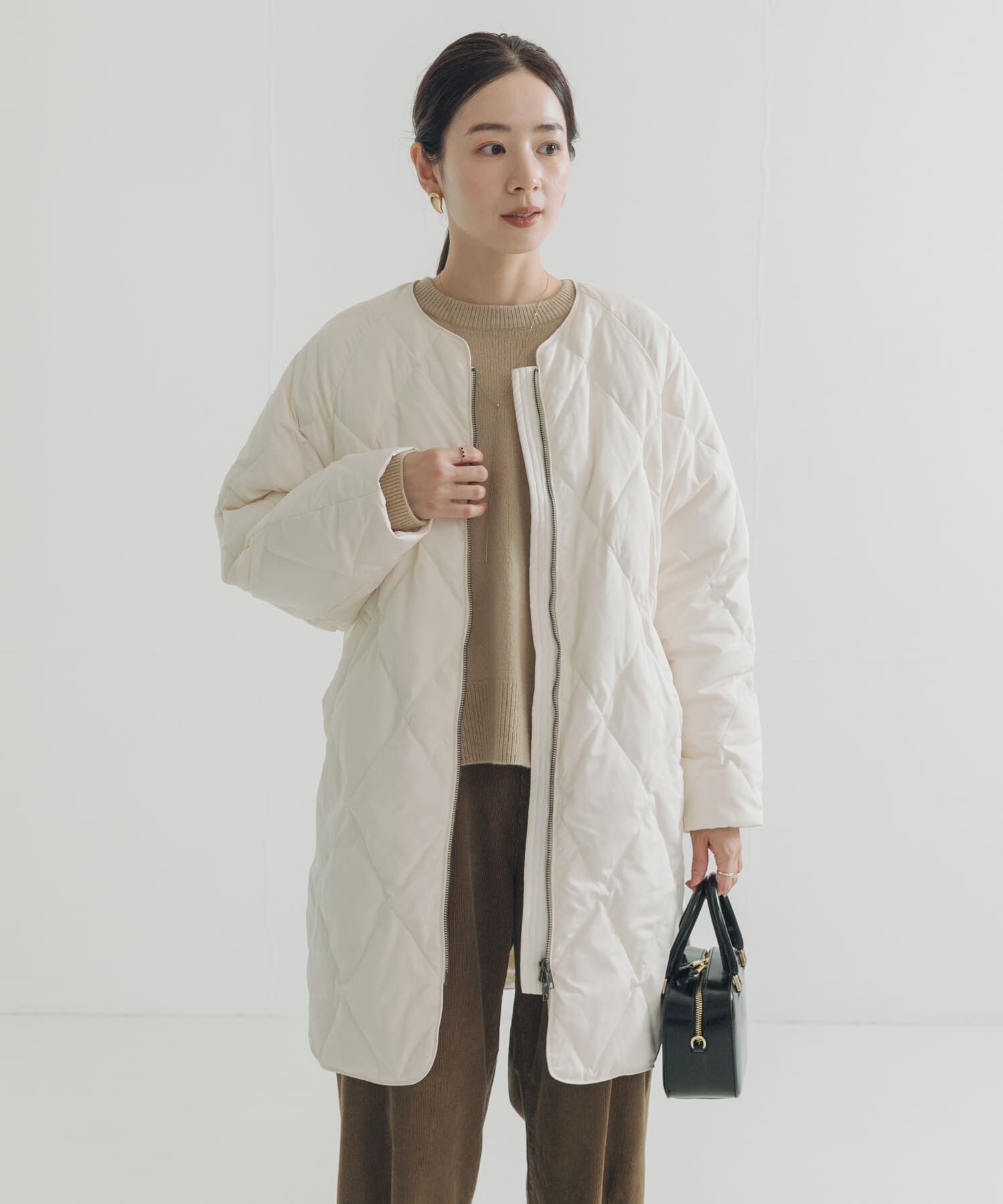 URBAN RESEARCH「『Sサイズ/WEB限定』コクーンキルティングロングダウン」|ダウン|