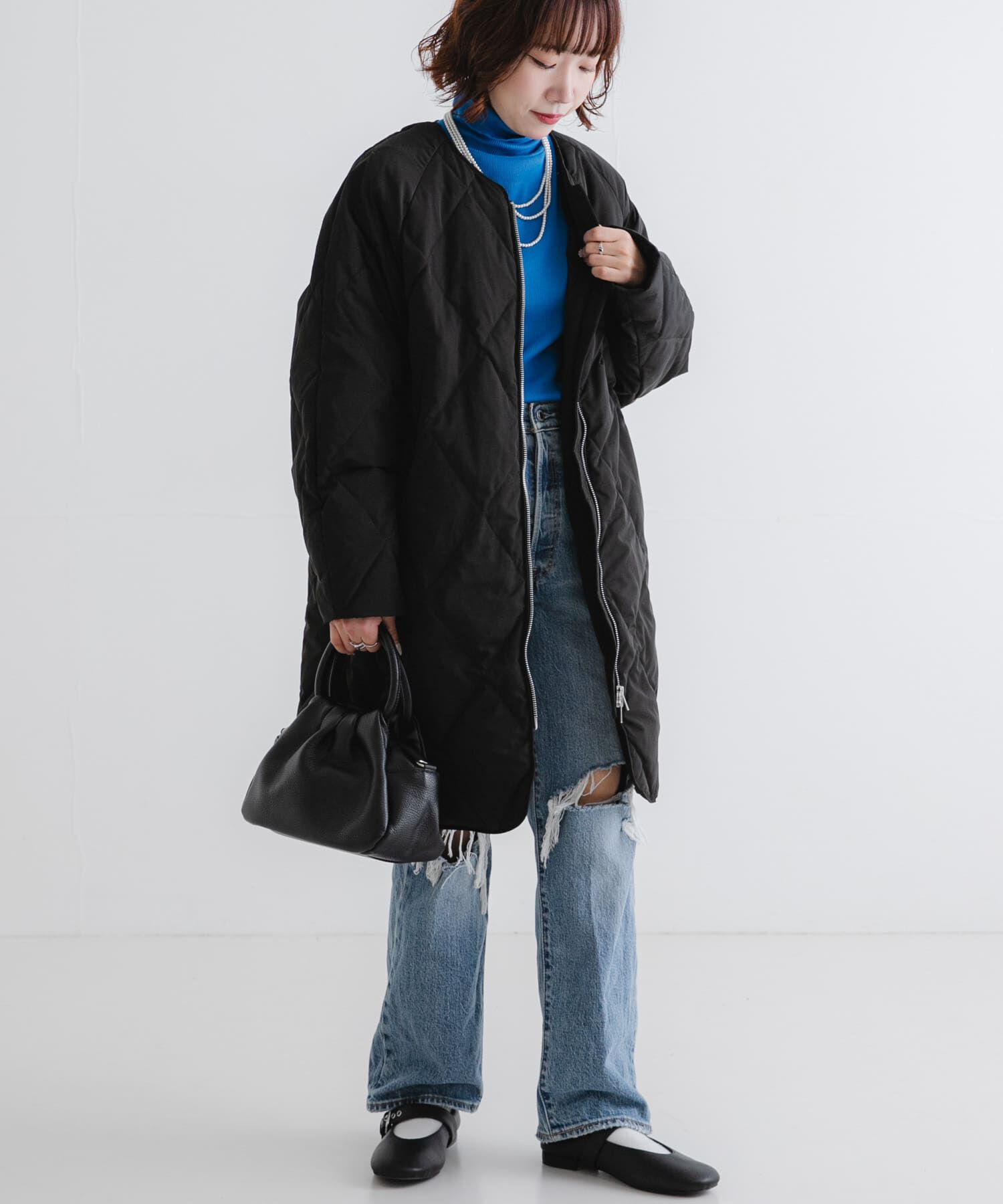 URBAN RESEARCH「『Sサイズ/WEB限定』コクーンキルティングロングダウン」|ダウン|