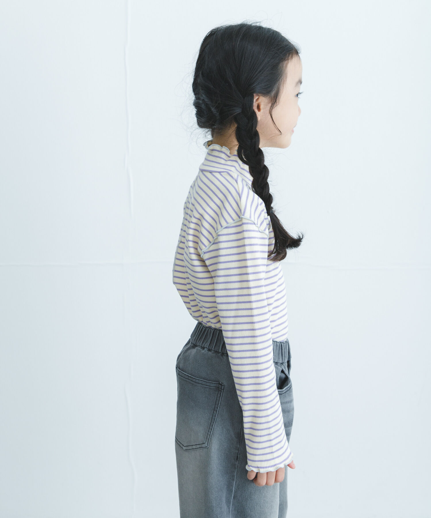 URBAN RESEARCH DOORS「『WEB/一部店舗限定サイズ』ボーダーフリルリブハイネック(KIDS)」|その他|