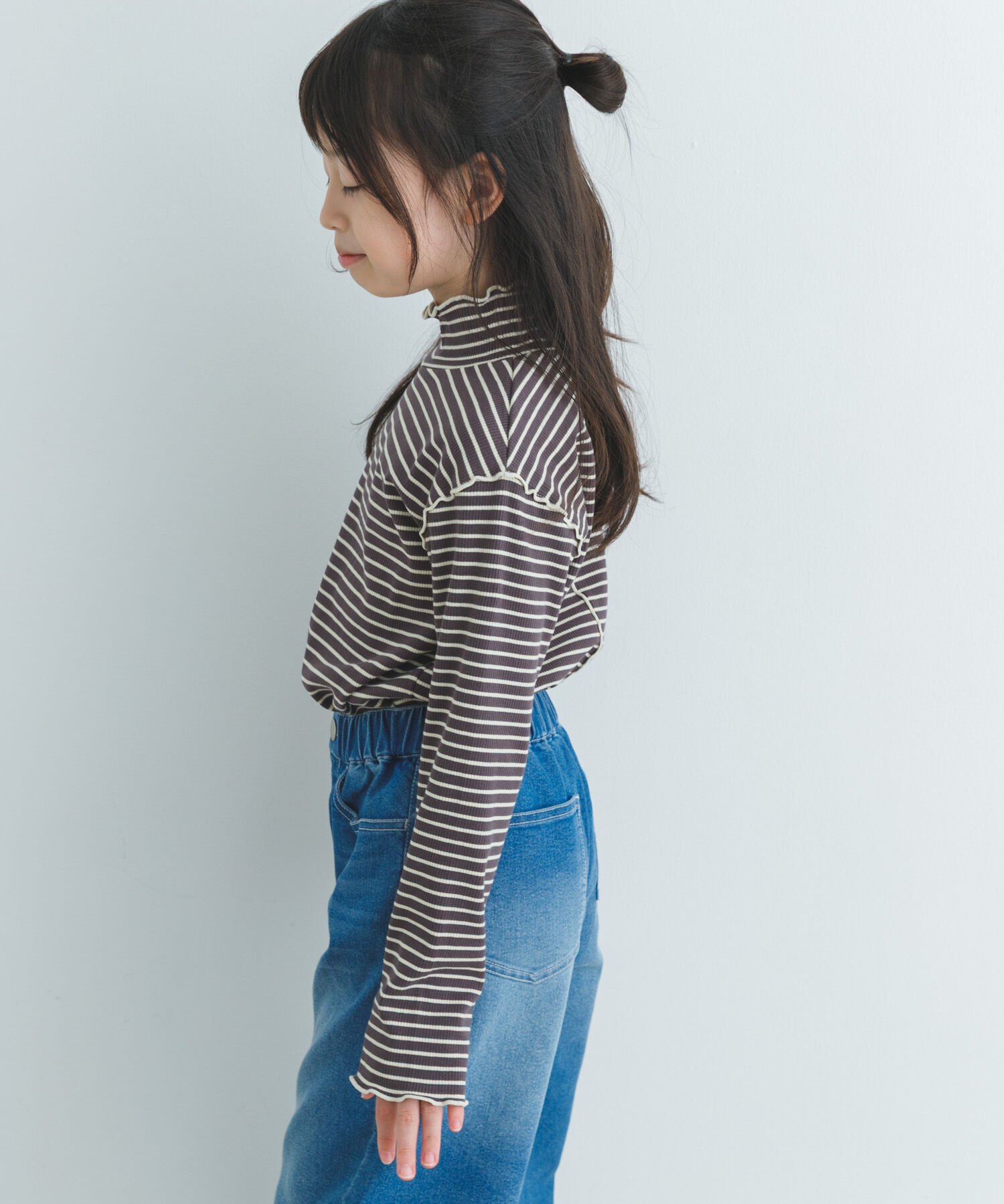 URBAN RESEARCH DOORS「『WEB/一部店舗限定サイズ』ボーダーフリルリブハイネック(KIDS)」|その他|