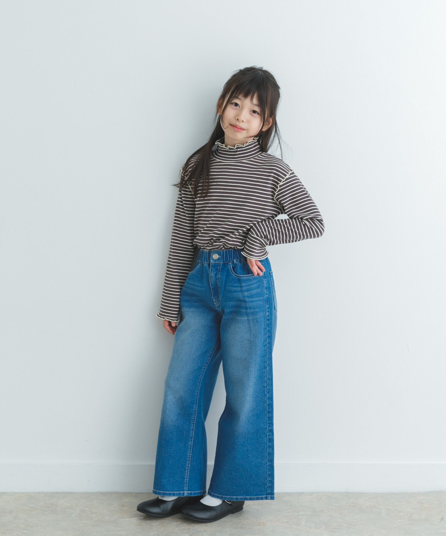 URBAN RESEARCH DOORS「『WEB/一部店舗限定サイズ』ボーダーフリルリブハイネック(KIDS)」|その他|