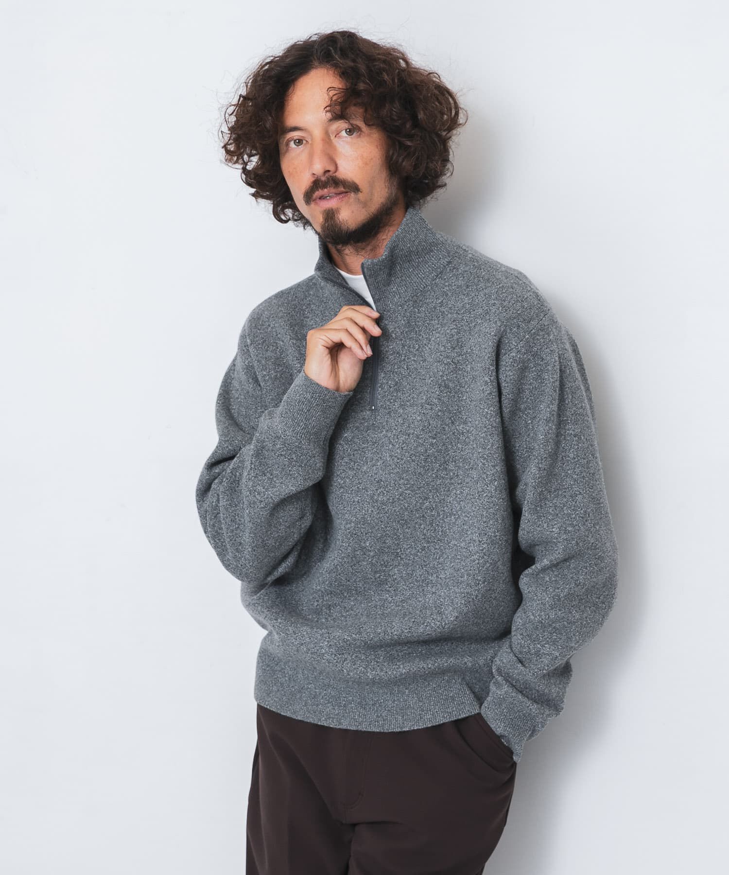 Sonny Label 「OOPS　バックBIGロゴニット」|ニット・セーター|グレー