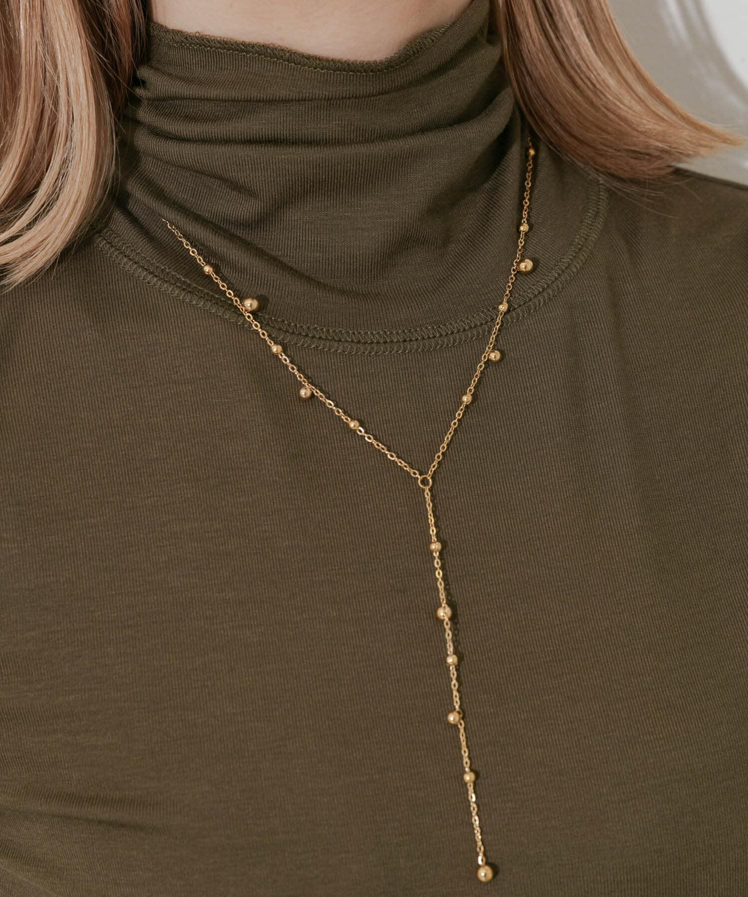 SMELLY「ステンレスランダムボールYネックレス」|ネックレス|