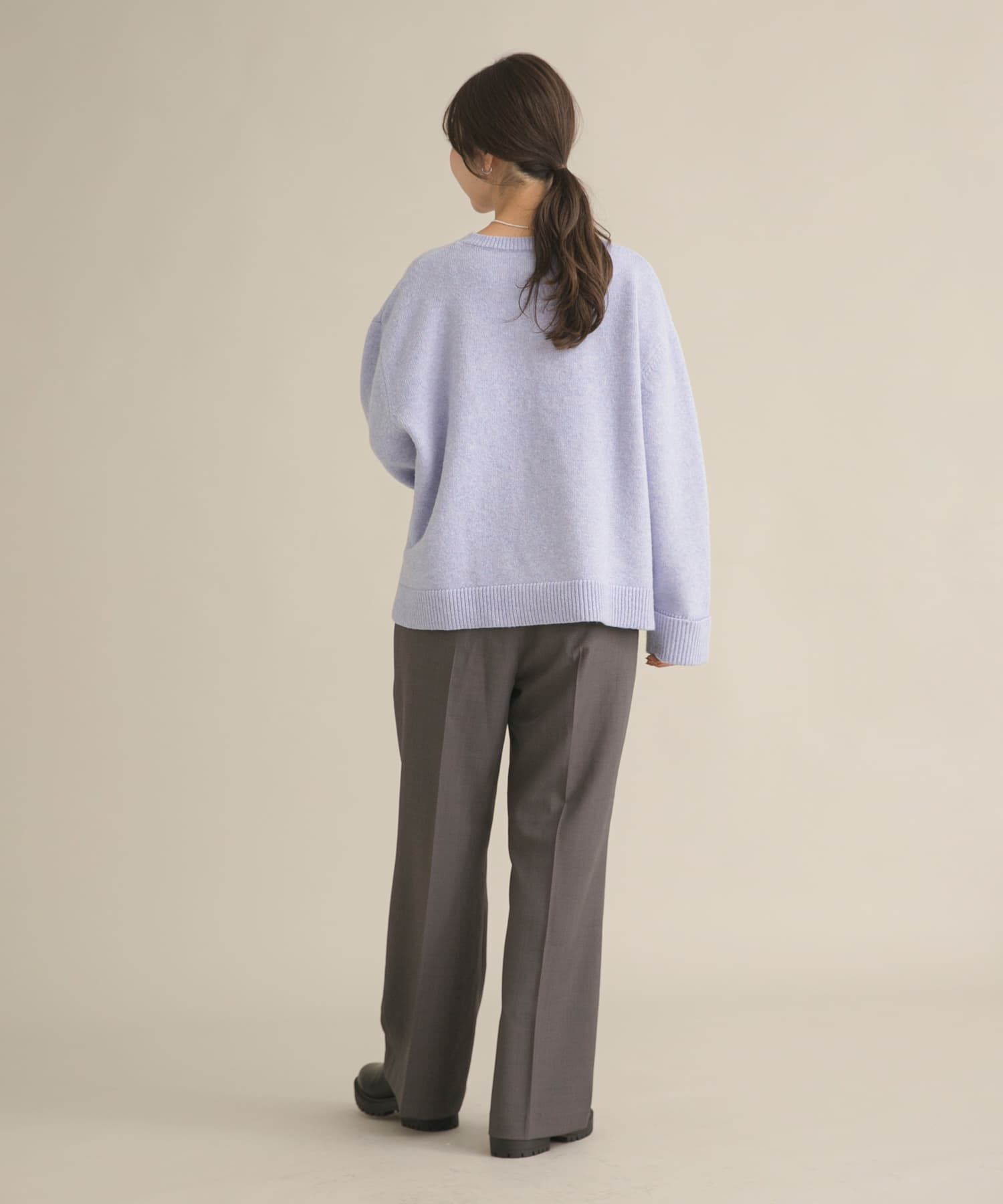 URBAN RESEARCH DOORS「『WEB/一部店舗限定』ターンバック袖ショート丈ニット」|ニット・セーター|