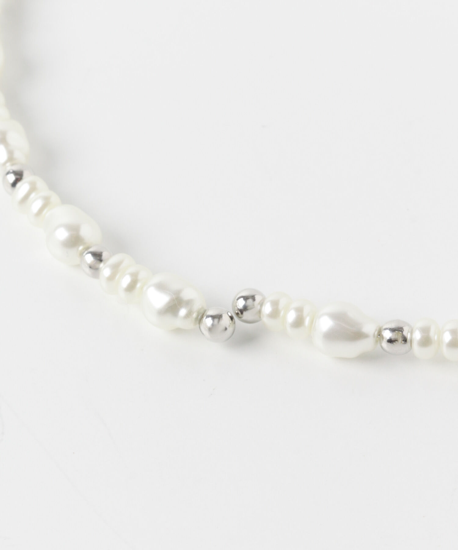SMELLY「パールメタルビーズネックカフ」|ネックレス|