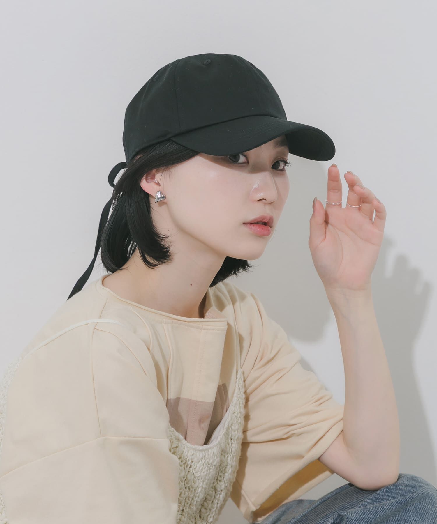 SMELLY「バックリボンキャップ」|キャップ・キャスケット|