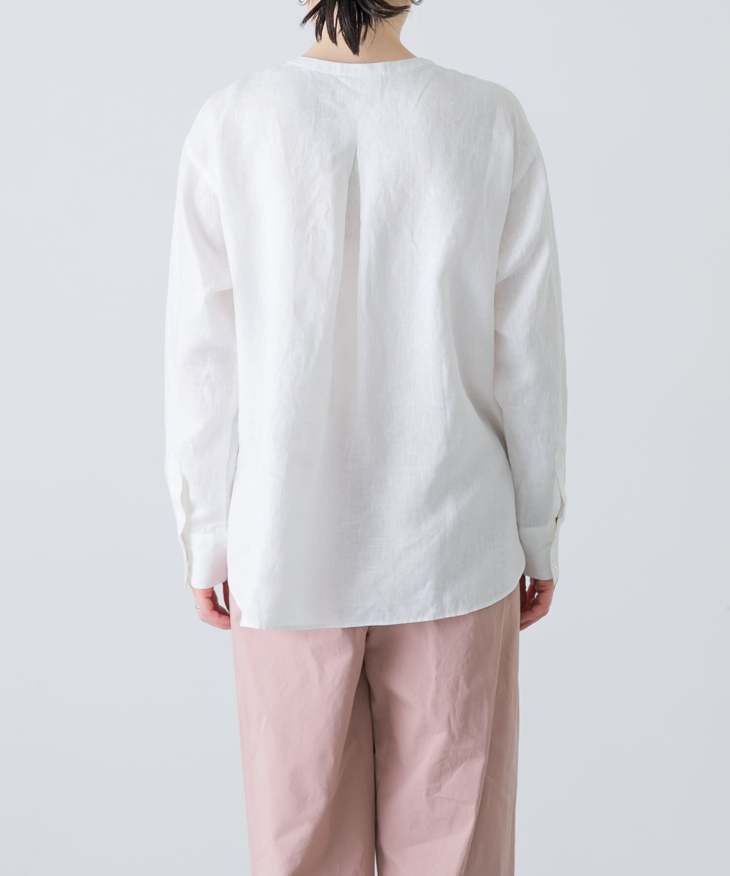かぐれ「リネンヘンリーワイドシャツ」|シャツ・ブラウス|