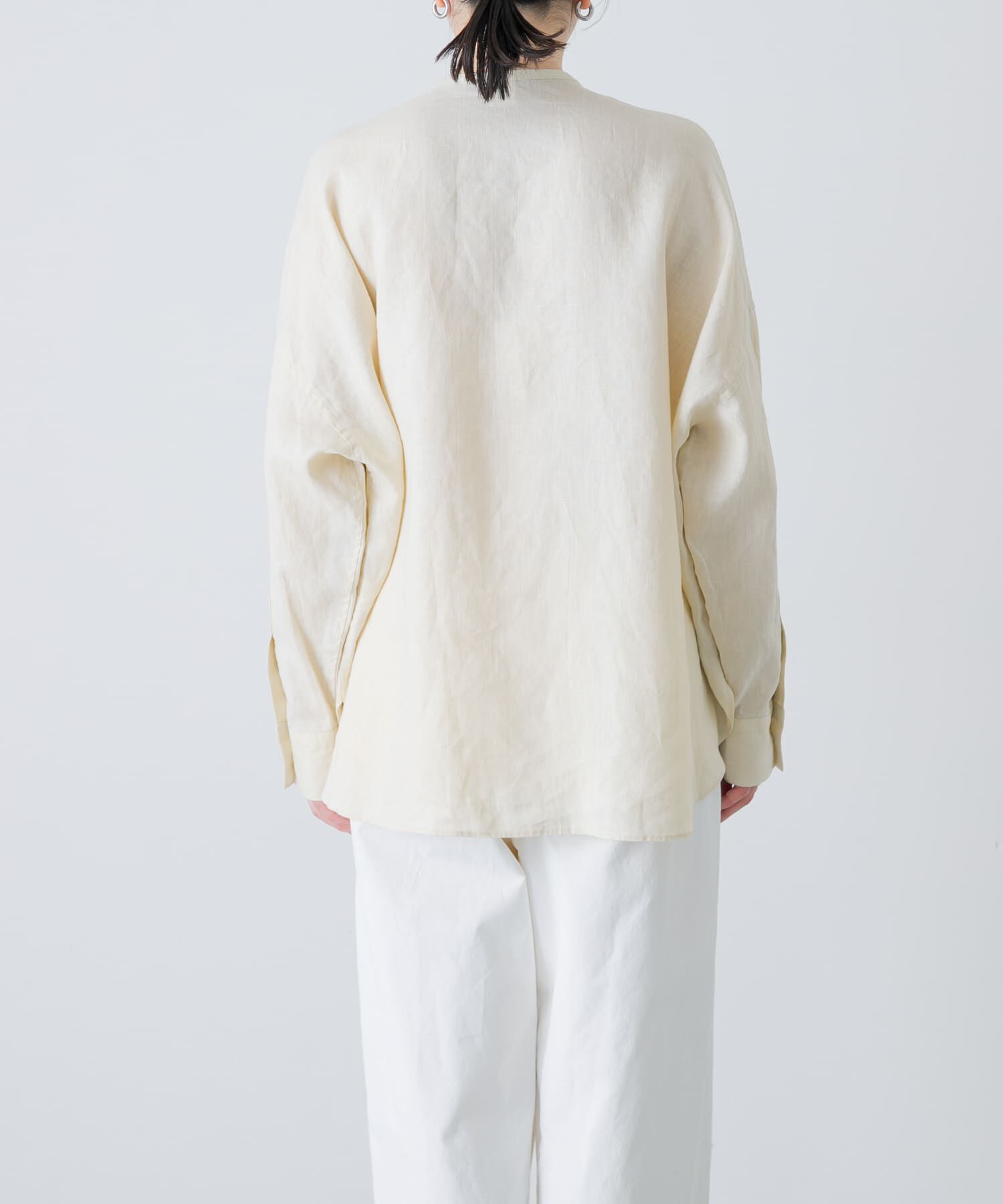 かぐれ「リネンダブルポケットワイドシャツ」|シャツ・ブラウス|