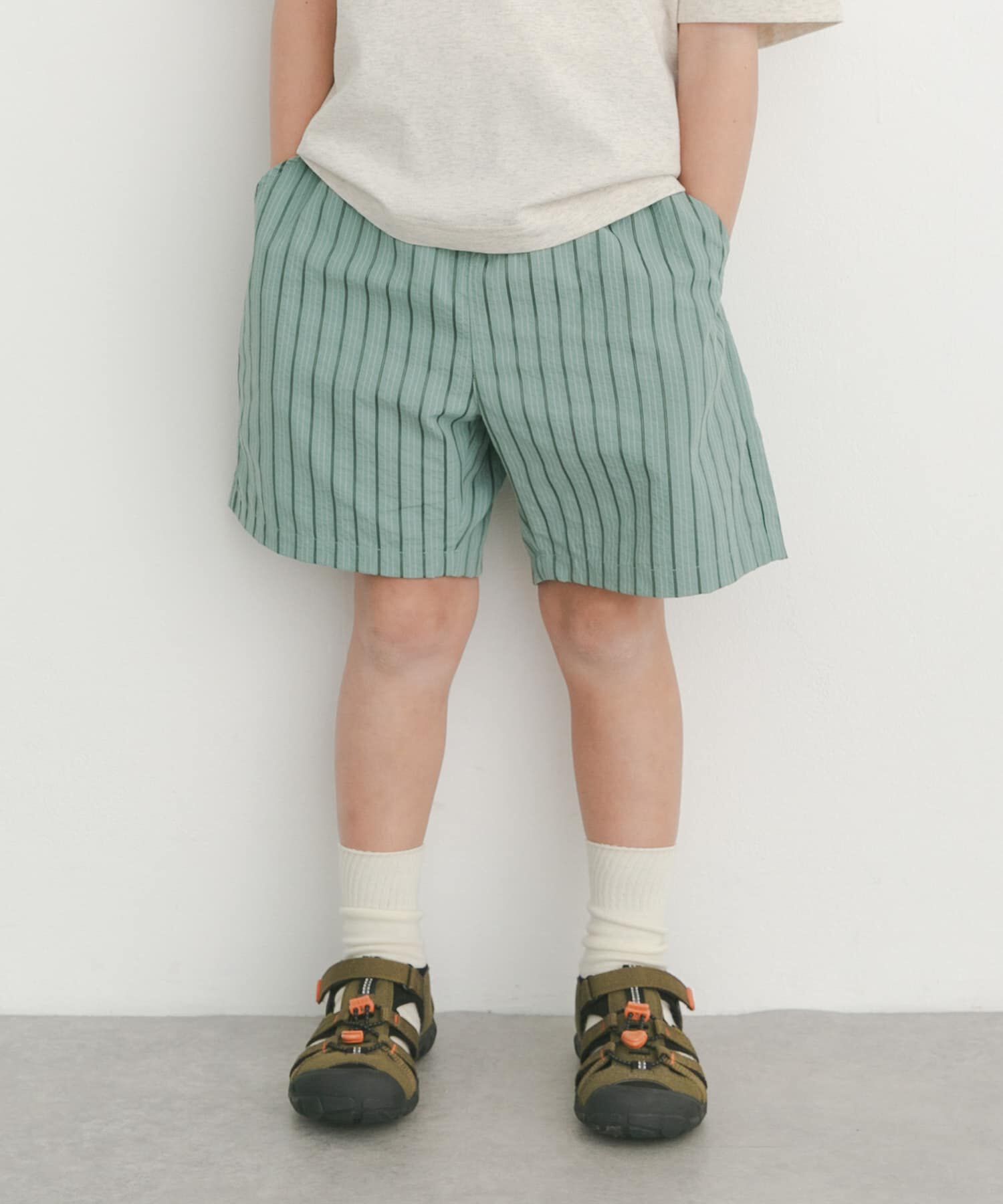 URBAN RESEARCH DOORS「『150サイズあり』ストライプショートパンツ(KIDS)」|その他|グリーン系その他