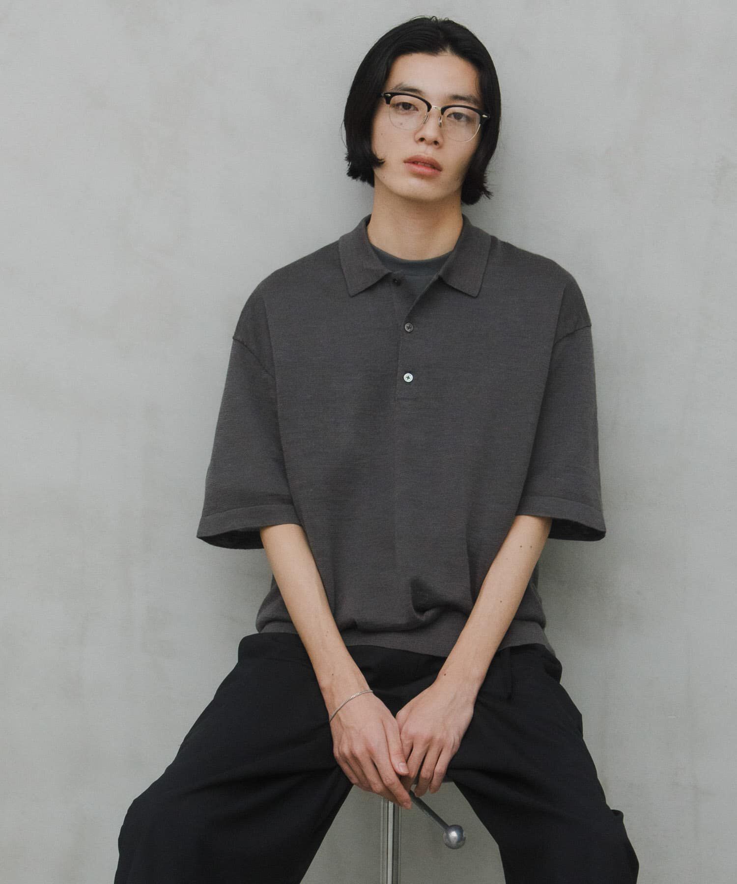 URBAN RESEARCH DOORS「Ramie High Gauge KnitPolo」|ポロシャツ|