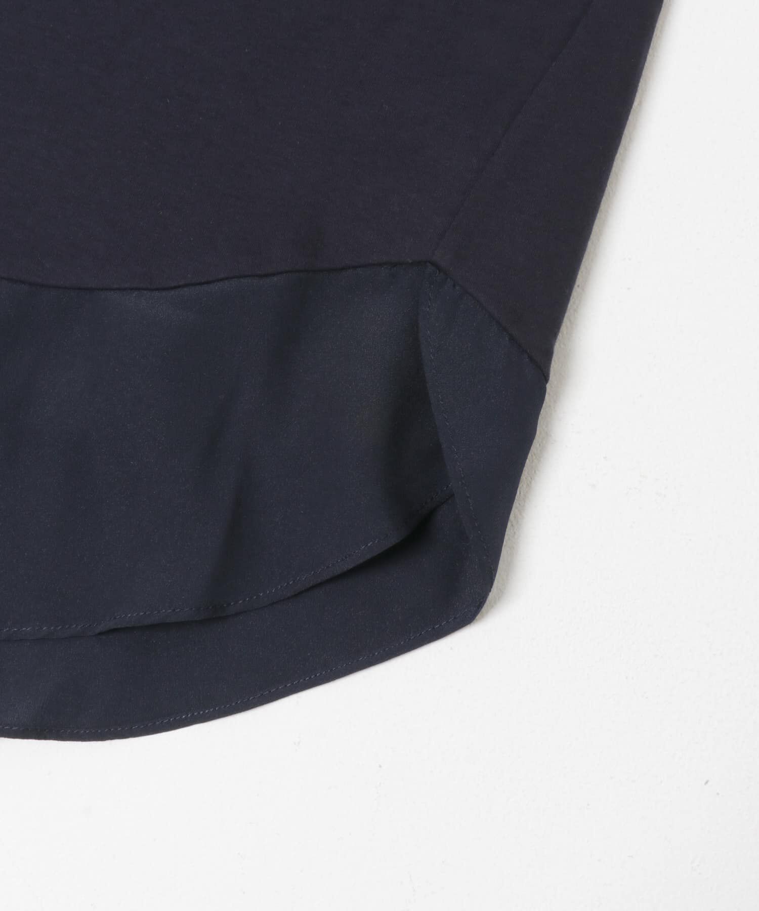 URBAN RESEARCH DOORS「異素材切替えラウンドヘムプルオーバー」|Tシャツ・カットソー|