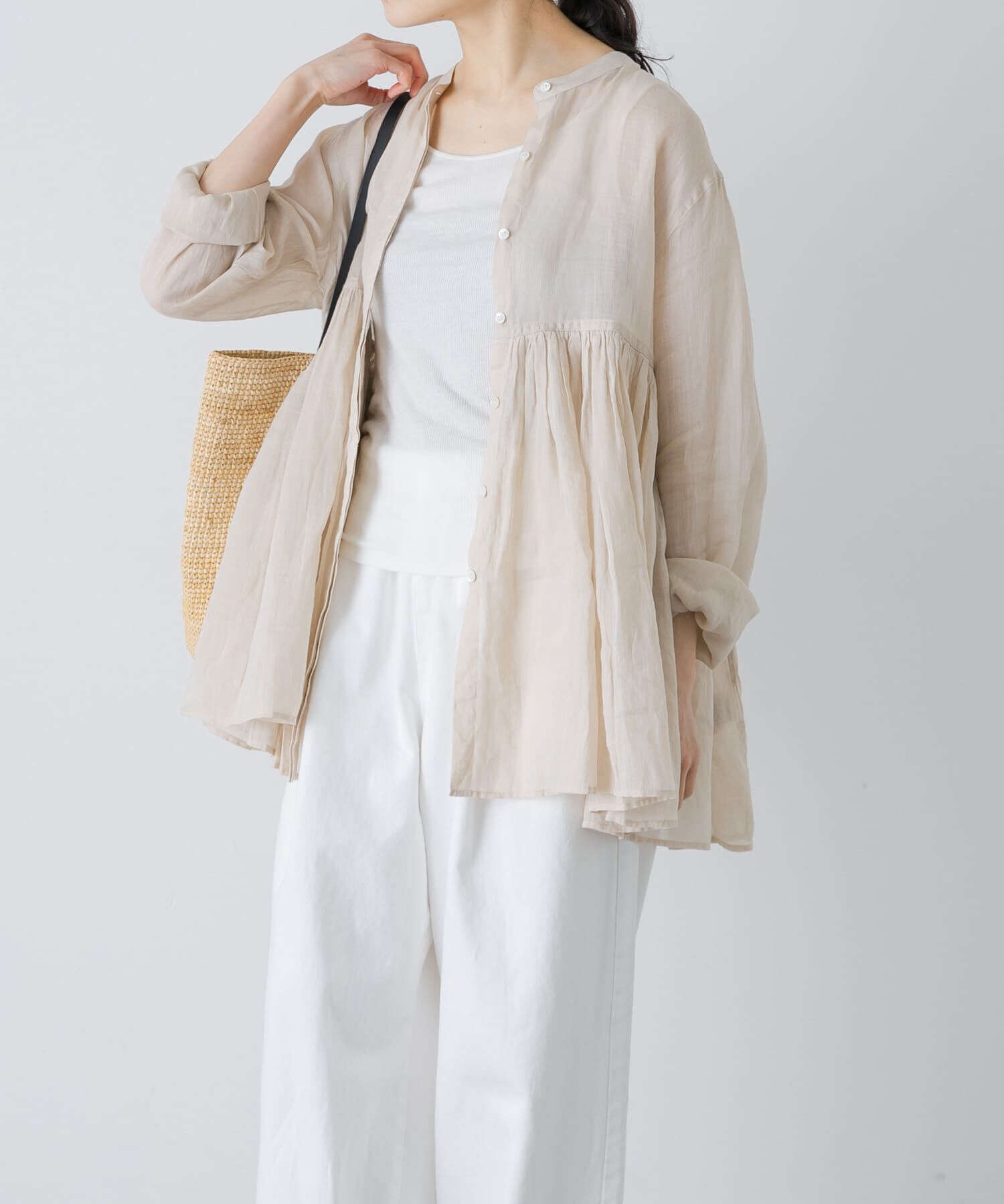 かぐれ「ラミーギャザーブラウス」|シャツ・ブラウス|