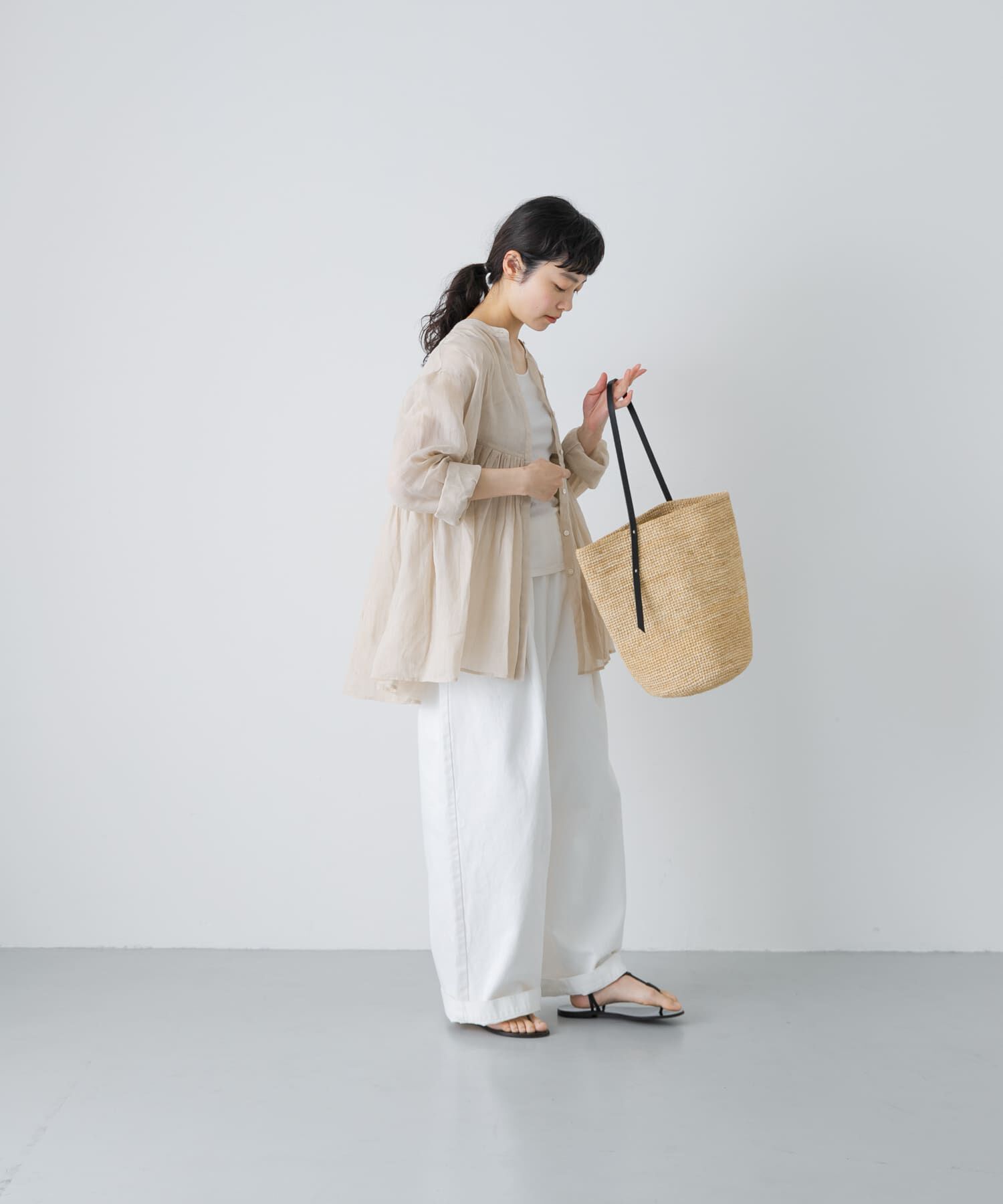 かぐれ「ラミーギャザーブラウス」|シャツ・ブラウス|