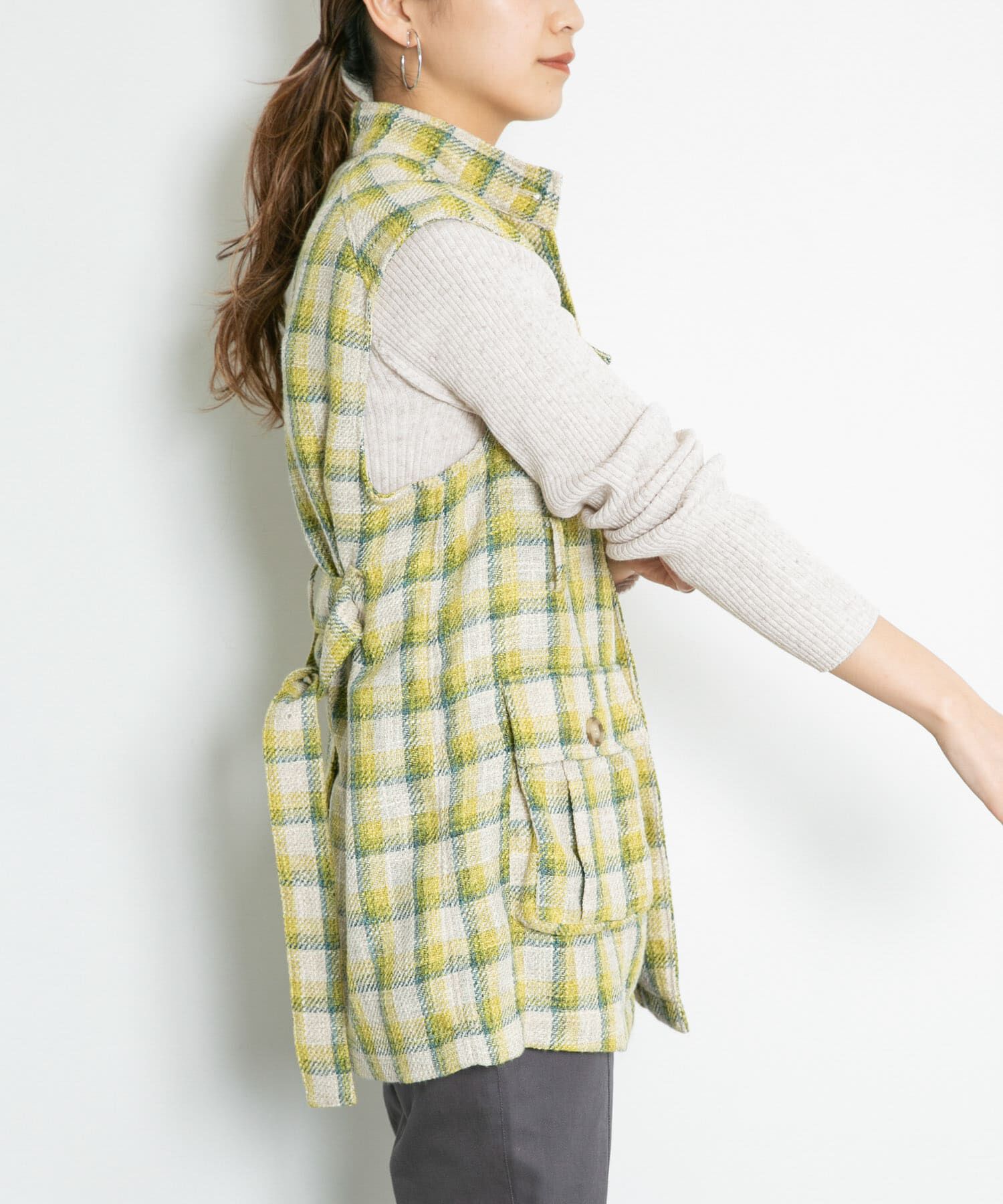  「メランジリブクルーネックニット」|ニット・セーター|