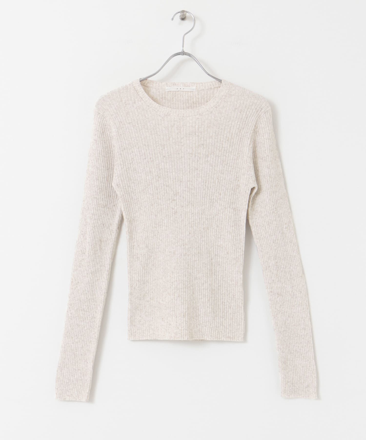  「メランジリブクルーネックニット」|ニット・セーター|