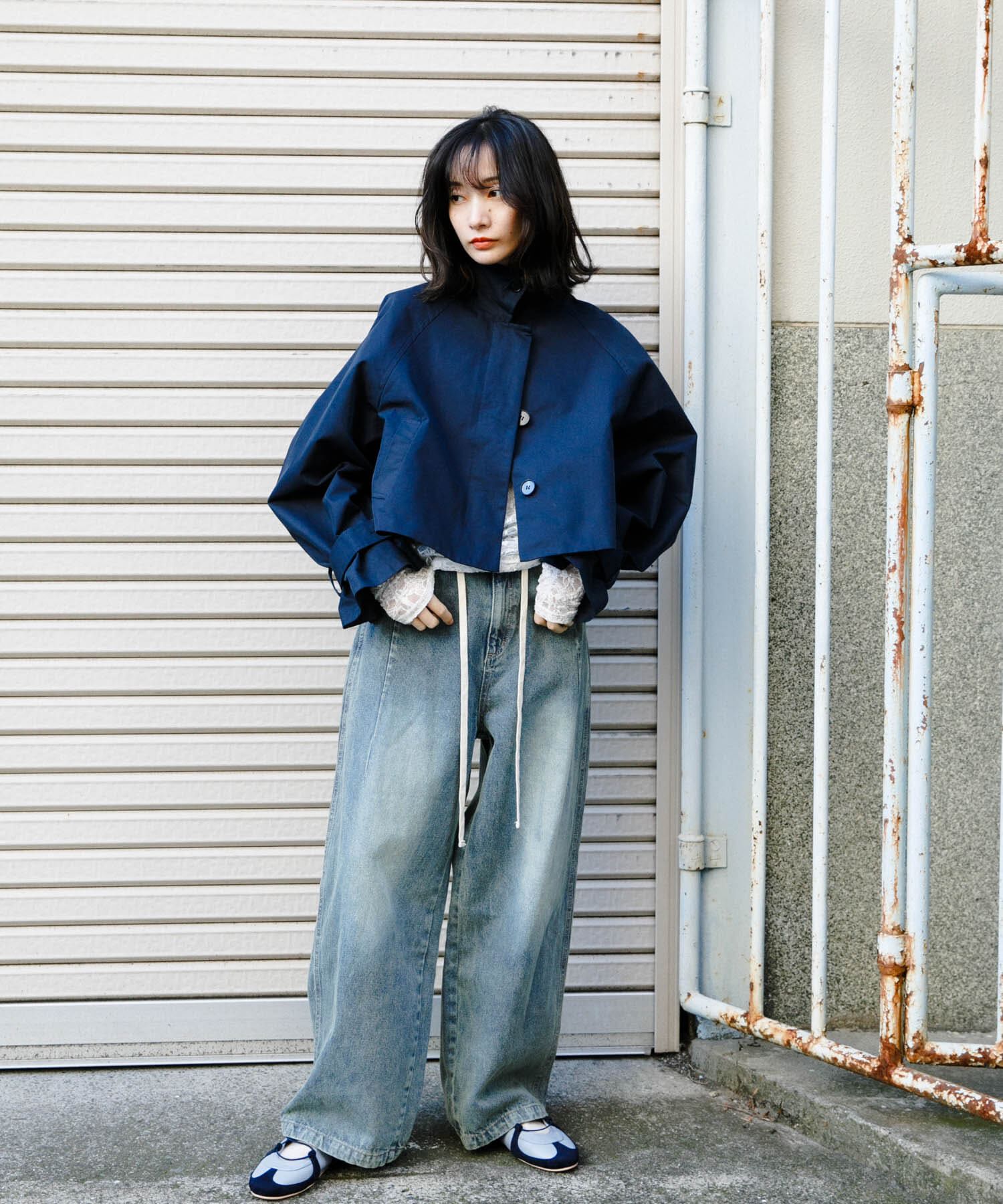  「『2サイズ展開』ドローストリングデニム」|デニム|