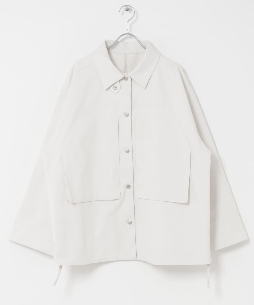  「ポケットディティールジャケット」|ノーカラーコート|