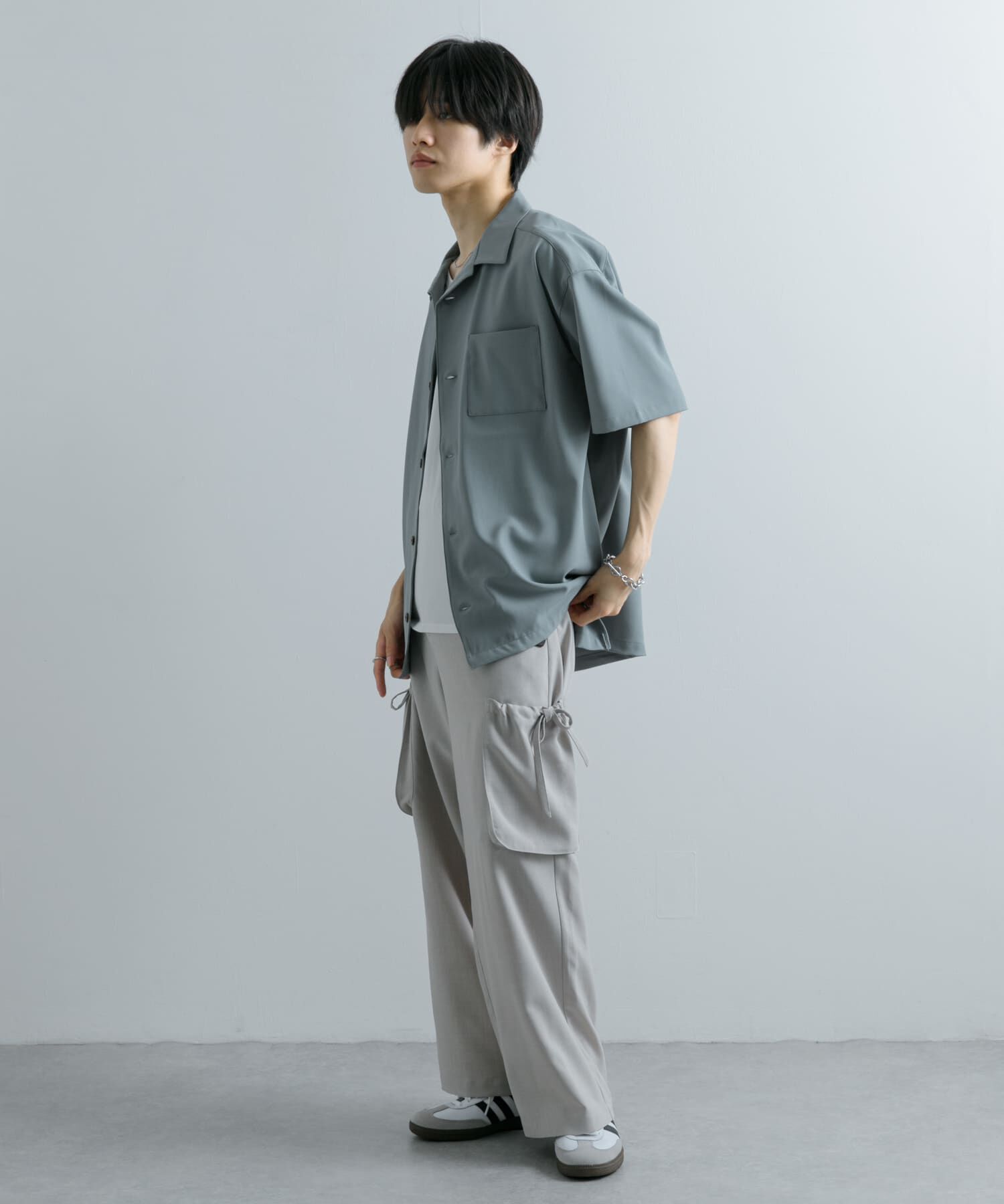 SENSE OF PLACE by URBAN RESEARCH「『ユニセックス』オープンカラールーズシャツ(5分袖)」|シャツ・ブラウス|