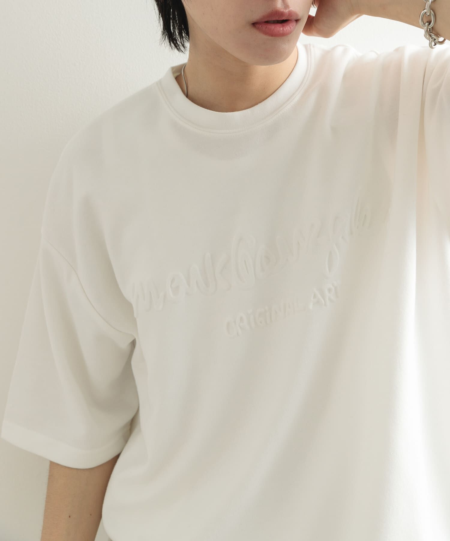 SENSE OF PLACE by URBAN RESEARCH「『WEB限定』Mark Gonzales　プリントクルーネックドローコードTシャツ」|Tシャツ・カットソー|