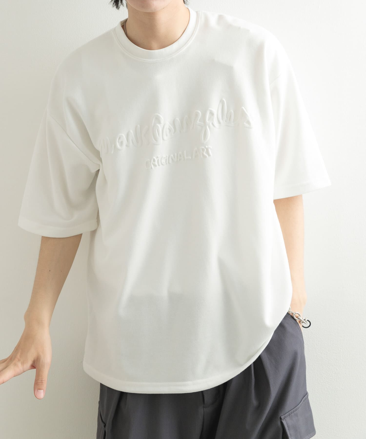 SENSE OF PLACE by URBAN RESEARCH「『WEB限定』Mark Gonzales　プリントクルーネックドローコードTシャツ」|Tシャツ・カットソー|