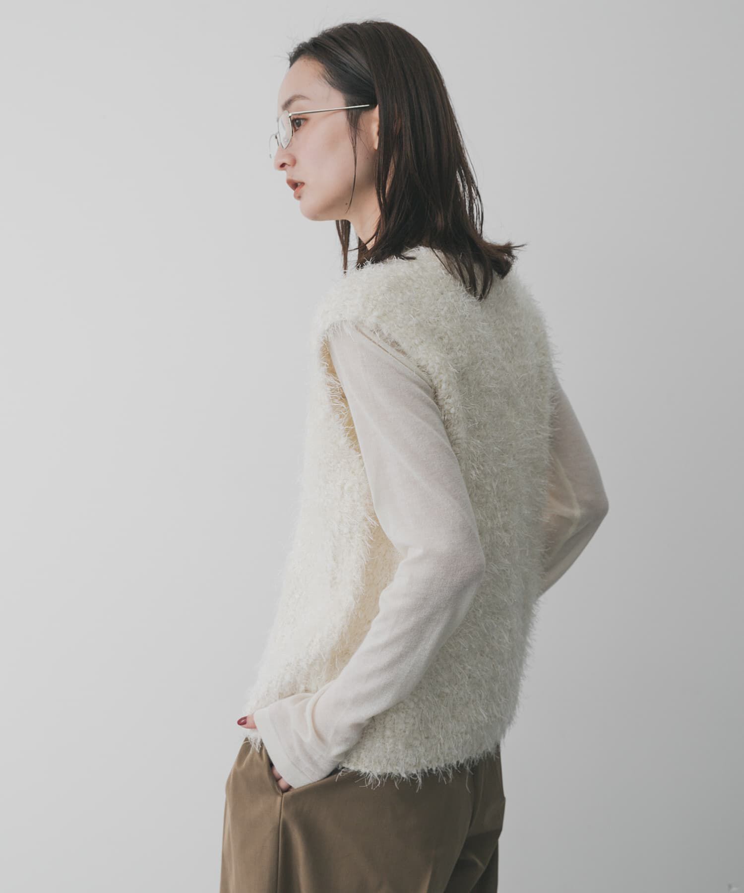 SENSE OF PLACE by URBAN RESEARCH「モールフェザーニットベスト」|ベスト・ジレ|