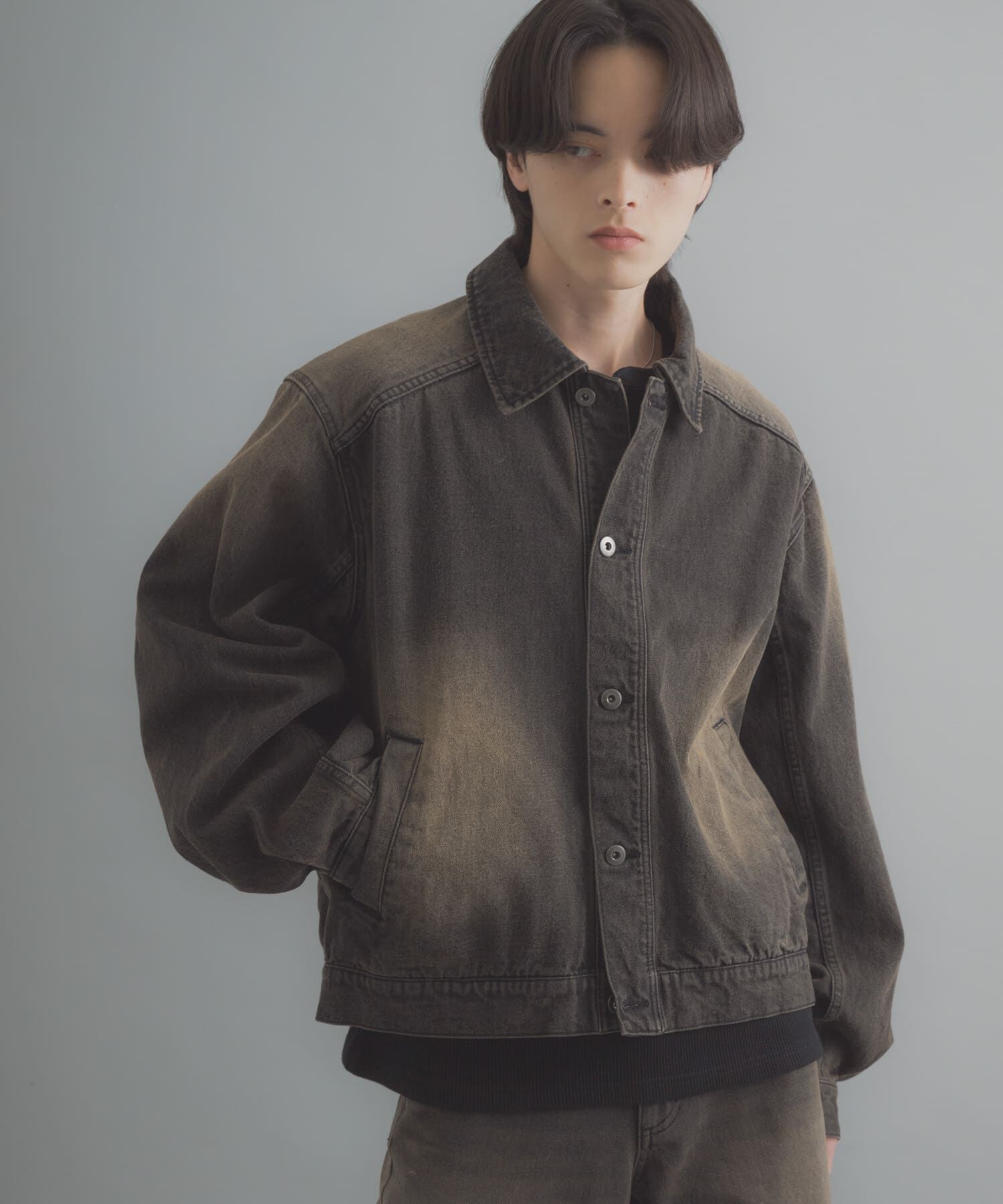 SENSE OF PLACE by URBAN RESEARCH「ヴィンテージライクデニムブルゾン」|デニムジャケット|