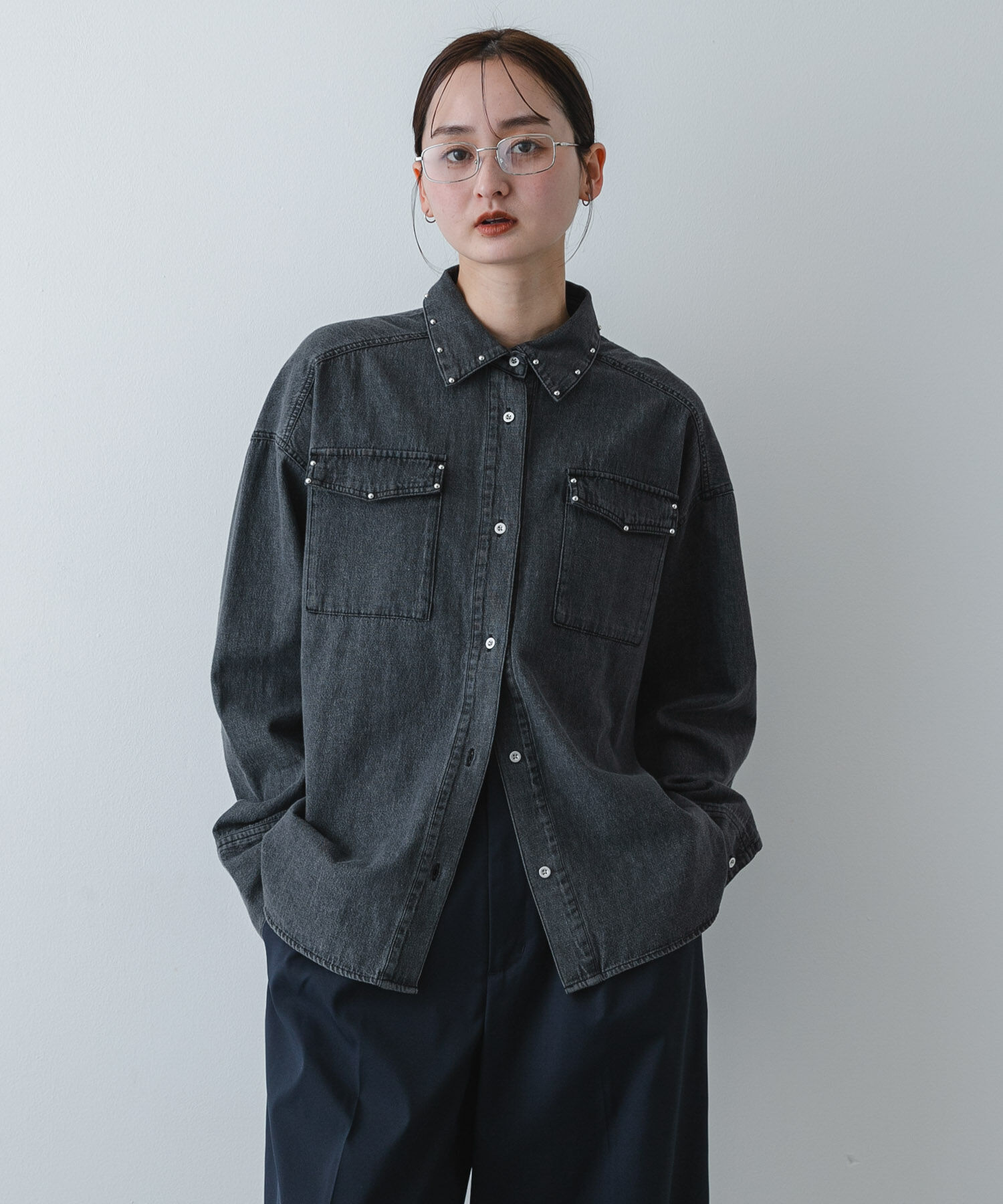 SENSE OF PLACE by URBAN RESEARCH「スタッズデニムシャツ」|シャツ・ブラウス|