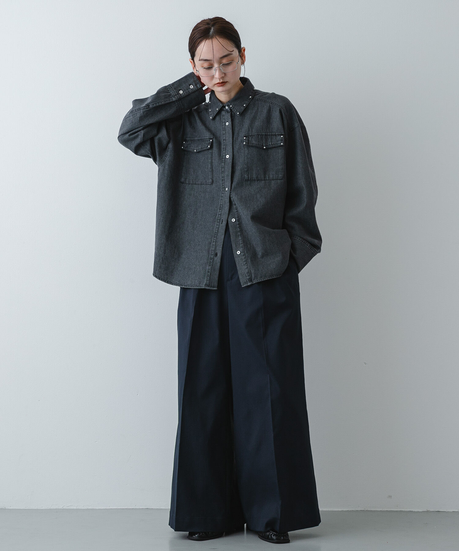 SENSE OF PLACE by URBAN RESEARCH「スタッズデニムシャツ」|シャツ・ブラウス|