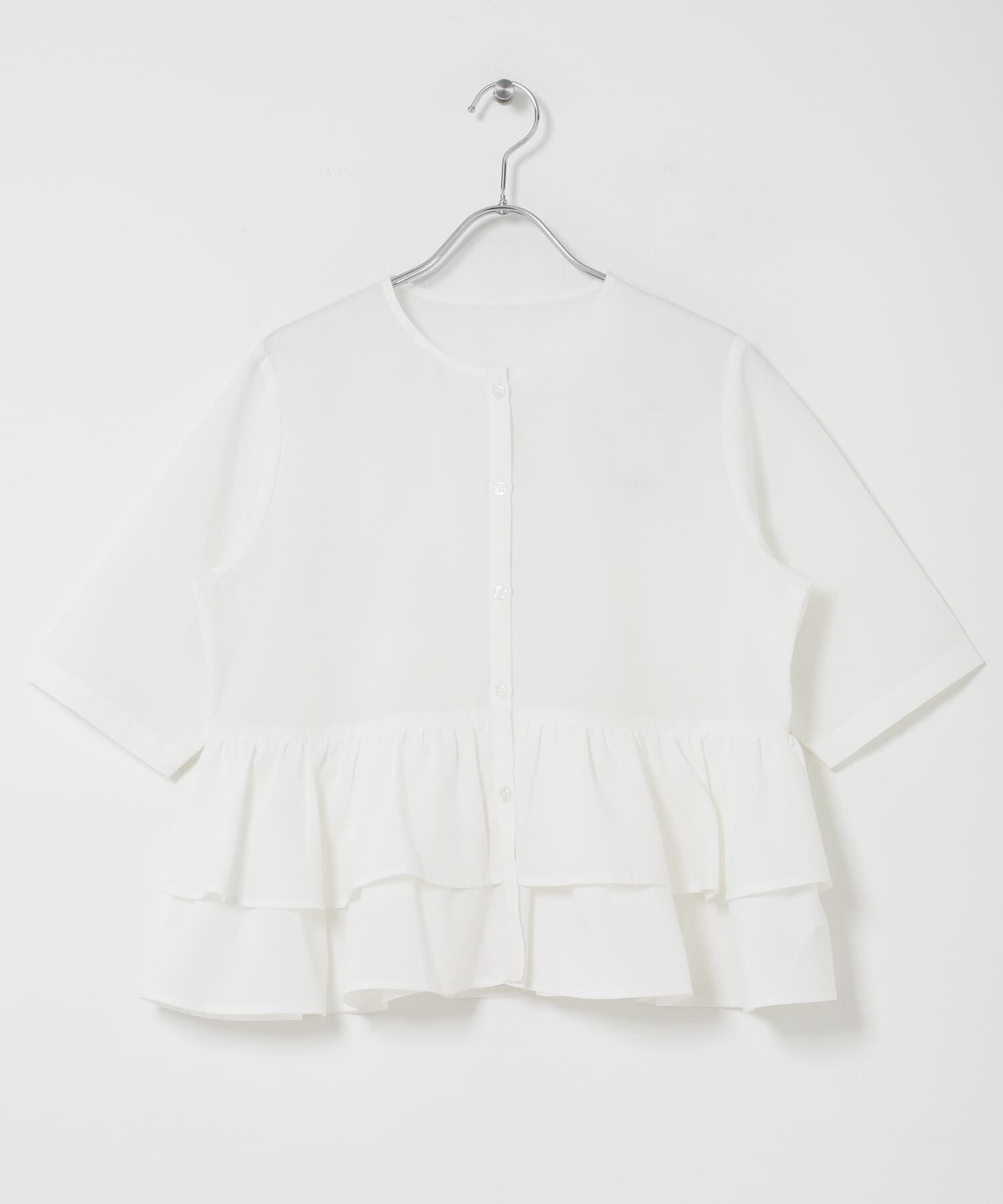 SENSE OF PLACE by URBAN RESEARCH「フリルペプラムブラウス」|シャツ・ブラウス|