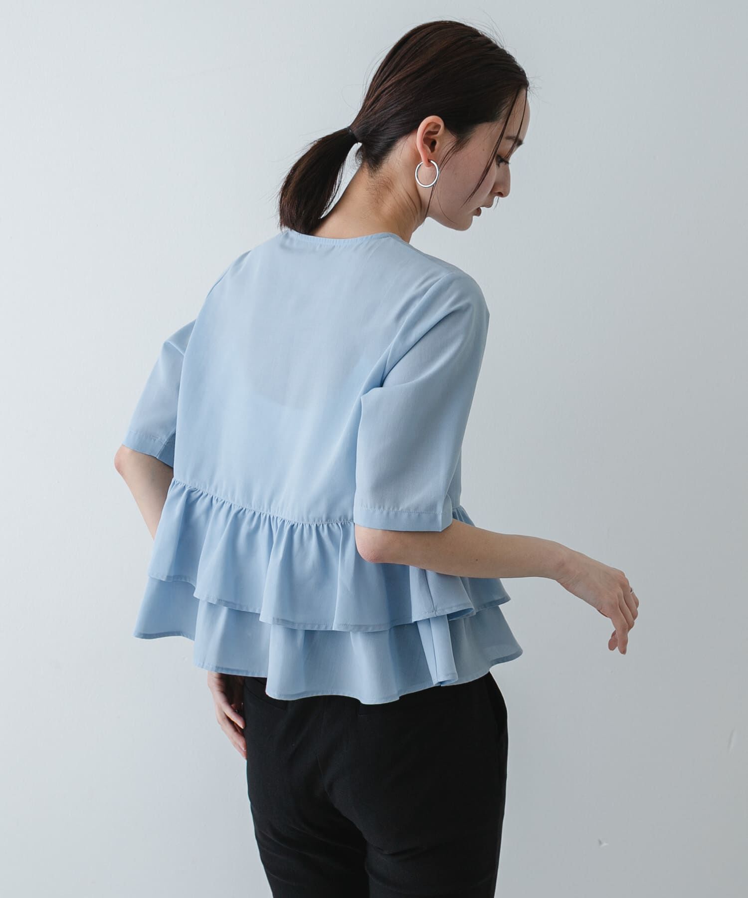 SENSE OF PLACE by URBAN RESEARCH「フリルペプラムブラウス」|シャツ・ブラウス|