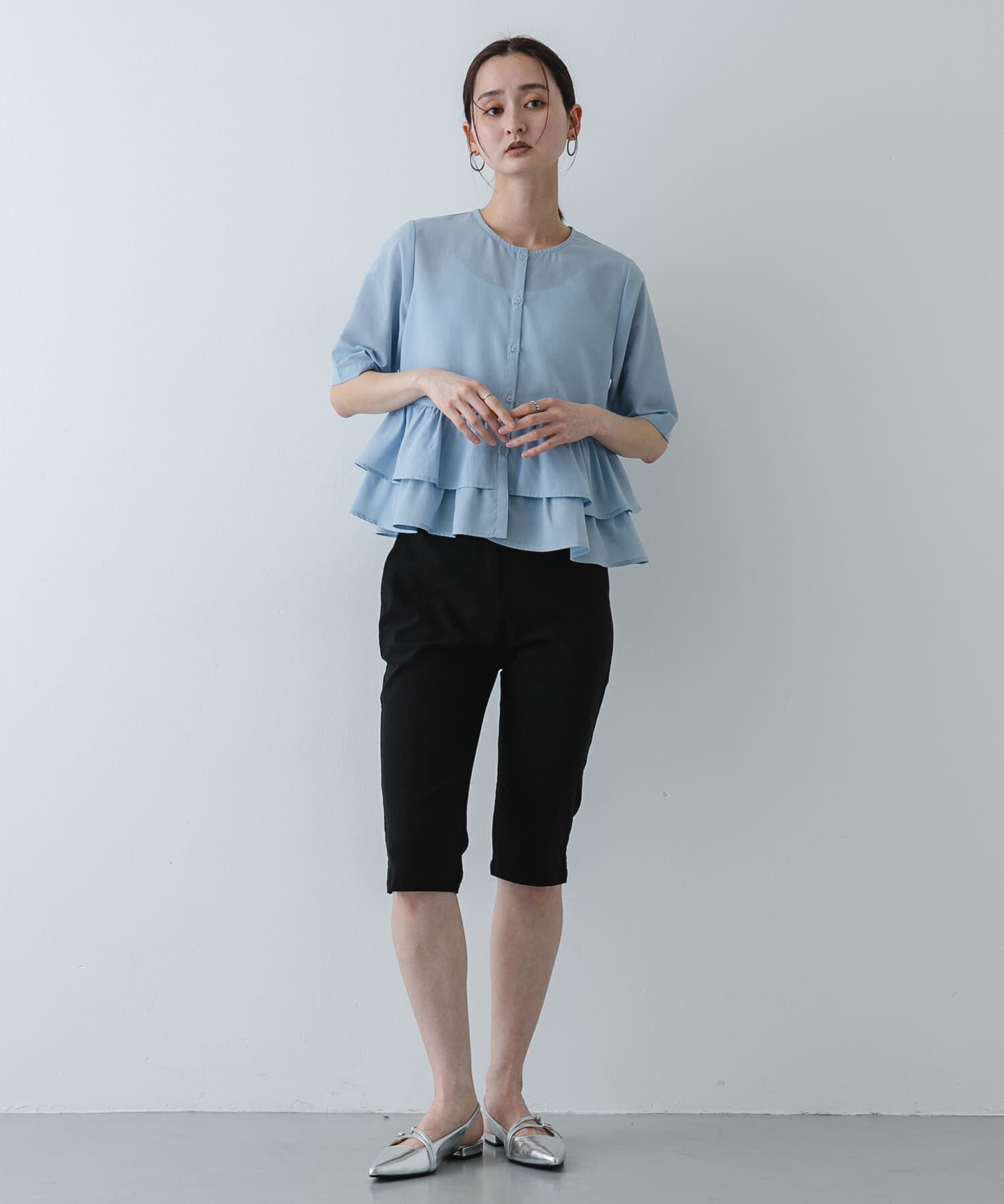 SENSE OF PLACE by URBAN RESEARCH「フリルペプラムブラウス」|シャツ・ブラウス|