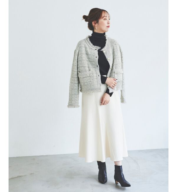 le.coeur blanc「ツイード調ラメニットジャケット」|その他|