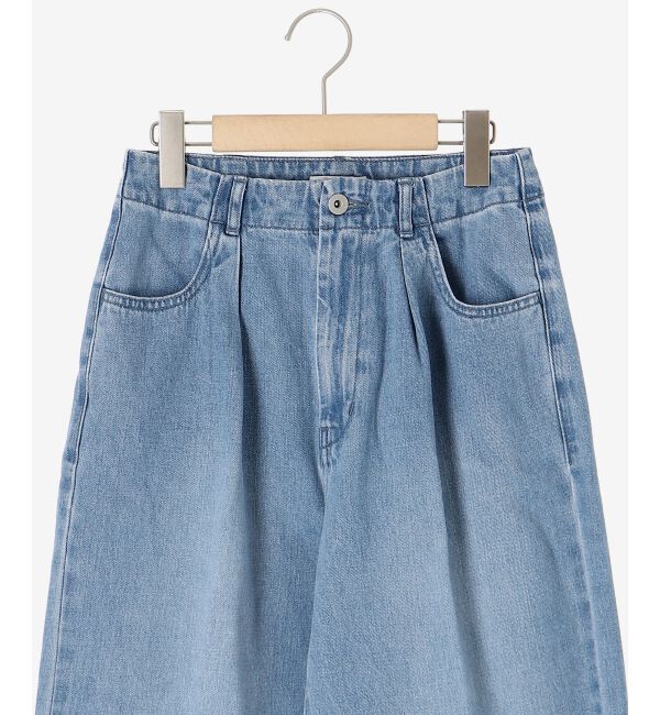 le.coeur blanc「タックワイドデニムパンツ」|デニム|