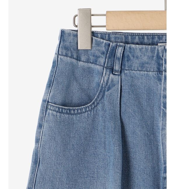 le.coeur blanc「タックワイドデニムパンツ」|デニム|