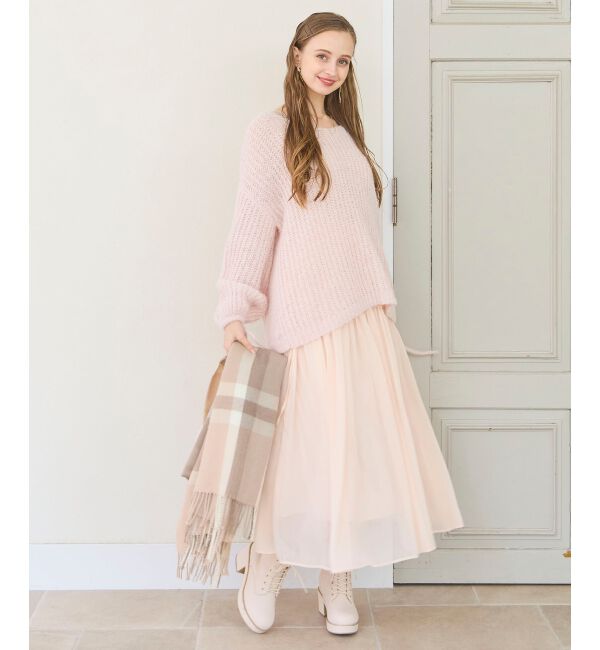 MAJESTICLEGON「リボンディティール透かしニット」|ニット・セーター|