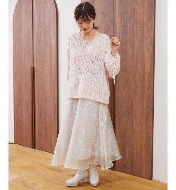 MAJESTICLEGON「リボンディティール透かしニット」|ニット・セーター|