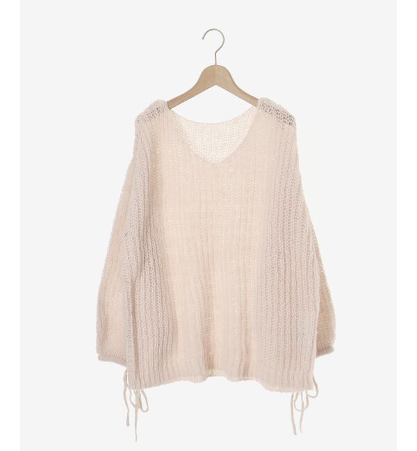 MAJESTICLEGON「リボンディティール透かしニット」|ニット・セーター|