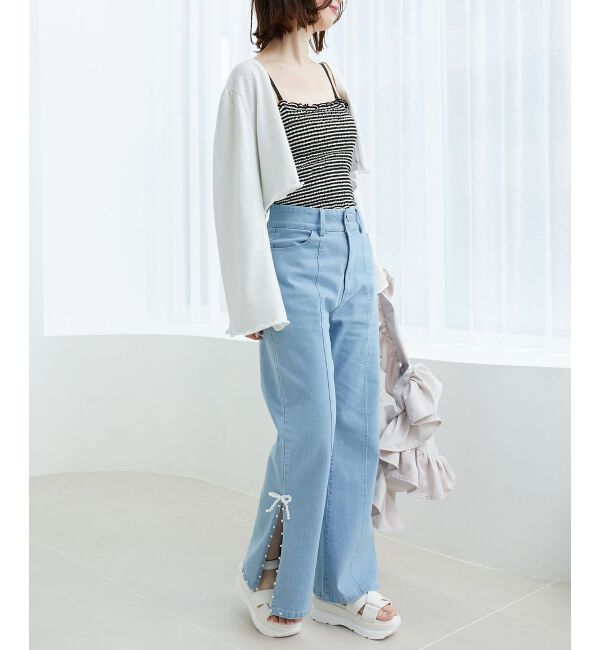 MAJESTICLEGON「レディラメニットカーデ」|カーディガン|