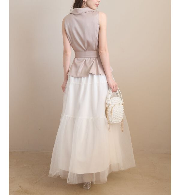  「ジレドッキングチュールワンピース」|ワンピース|