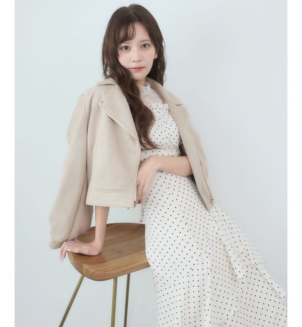  「ウエストきゅっとオフショルワンピ」|ワンピース|