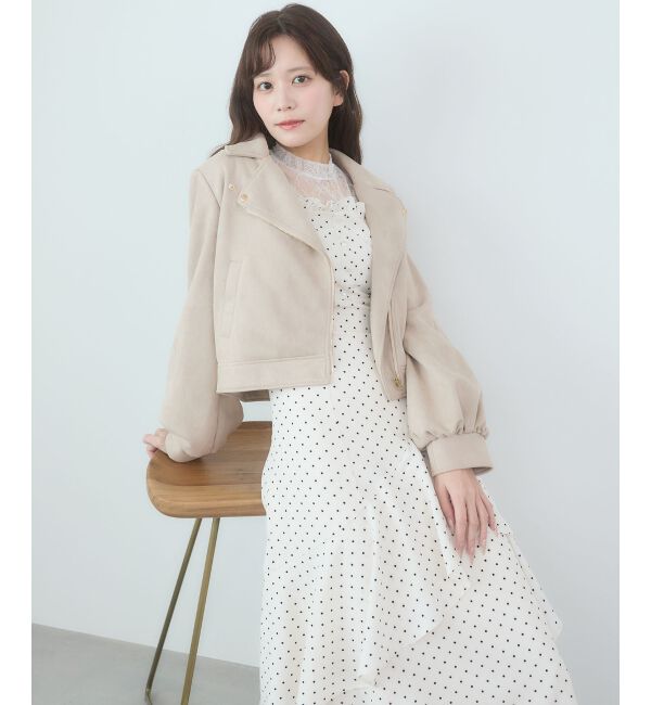  「ウエストきゅっとオフショルワンピ」|ワンピース|