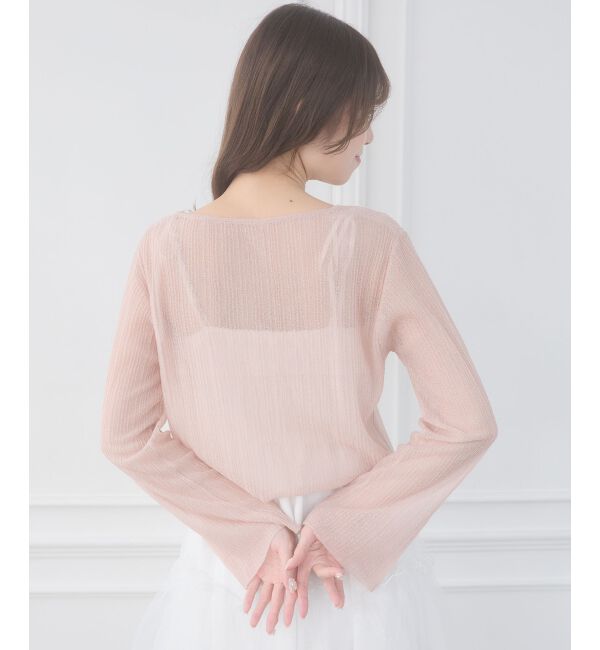  「ビジューボタンシアーカーディガン」|カーディガン|