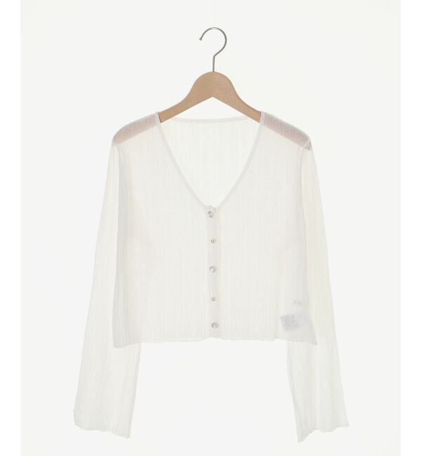  「ビジューボタンシアーカーディガン」|カーディガン|