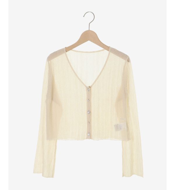  「ビジューボタンシアーカーディガン」|カーディガン|