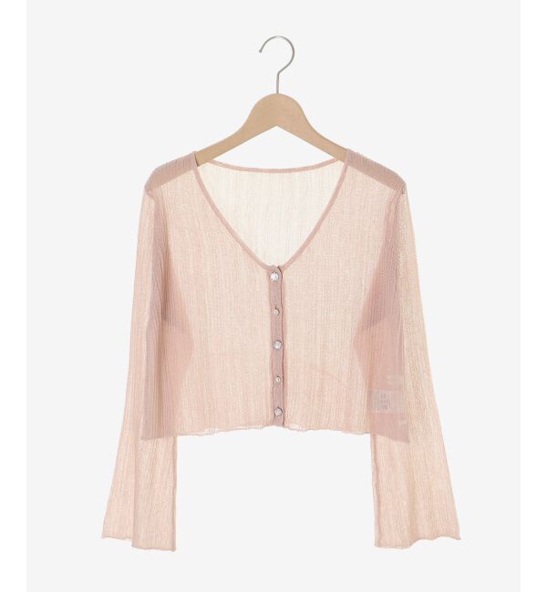  「ビジューボタンシアーカーディガン」|カーディガン|