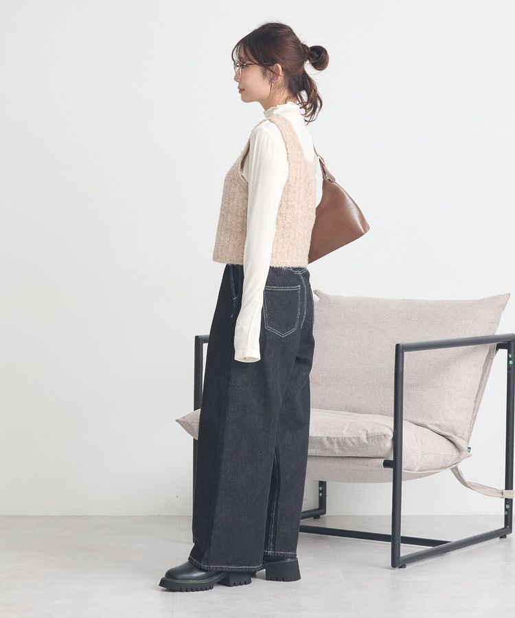 earth music&ecology「タックホックデニムパンツ」|デニム|