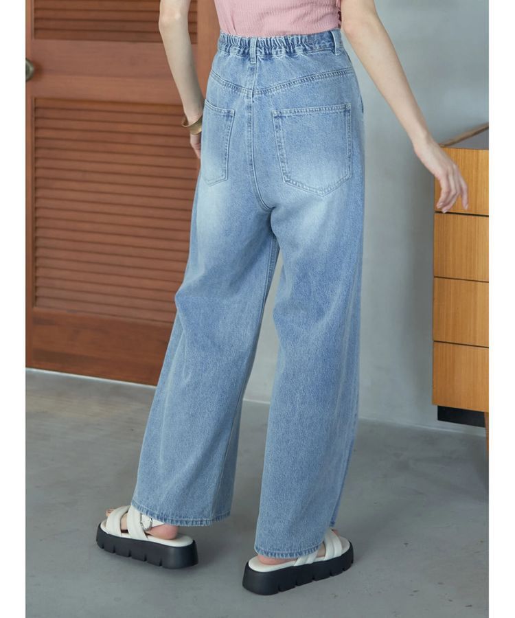 earth music&ecology「タックホックデニムパンツ」|デニム|